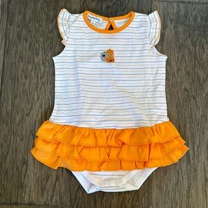 Magnolia Baby Halloween Bubble Pumpkin Jack o Lantern NWOT 12 month 100% pima co
